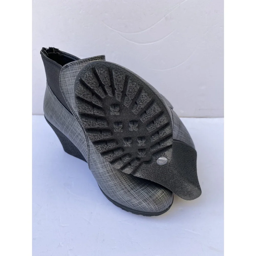 Secret Celebrity As 9 Alana Black/grey Ankle Boots, Zipper New Womens‎